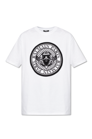 Cream T-shirt with print Moncler - Vitkac AS